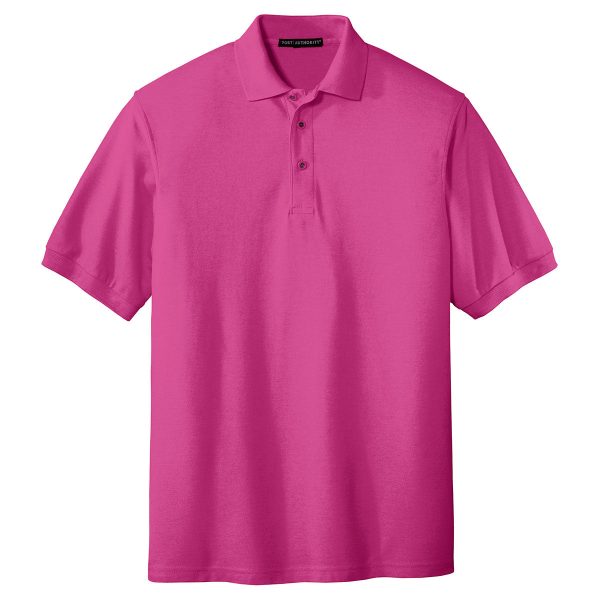 Port Authority Men s Tropical Pink Tall Silk Touch Polo Hot on Sale