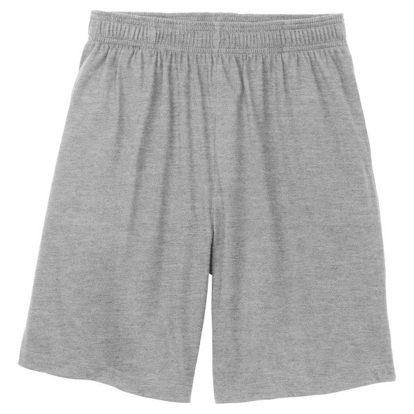 Sport-Tek Men s Heather Grey Jersey Knit Short with Pockets For Cheap