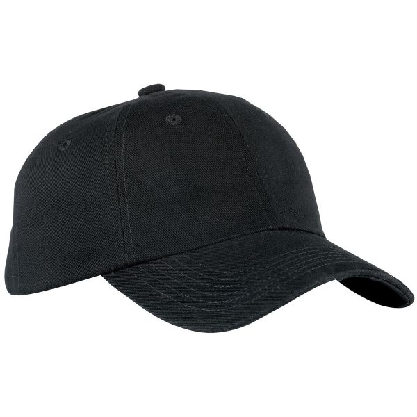 Port Authority Black Brushed Twill Cap Cheap